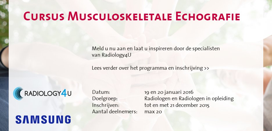 BiomedicNL's tweet image. MSK cursusavonden Bovenste Extremiteit op 19 en 20 januari. Aanmelden kan vanaf nu hier: ow.ly/VgSsF