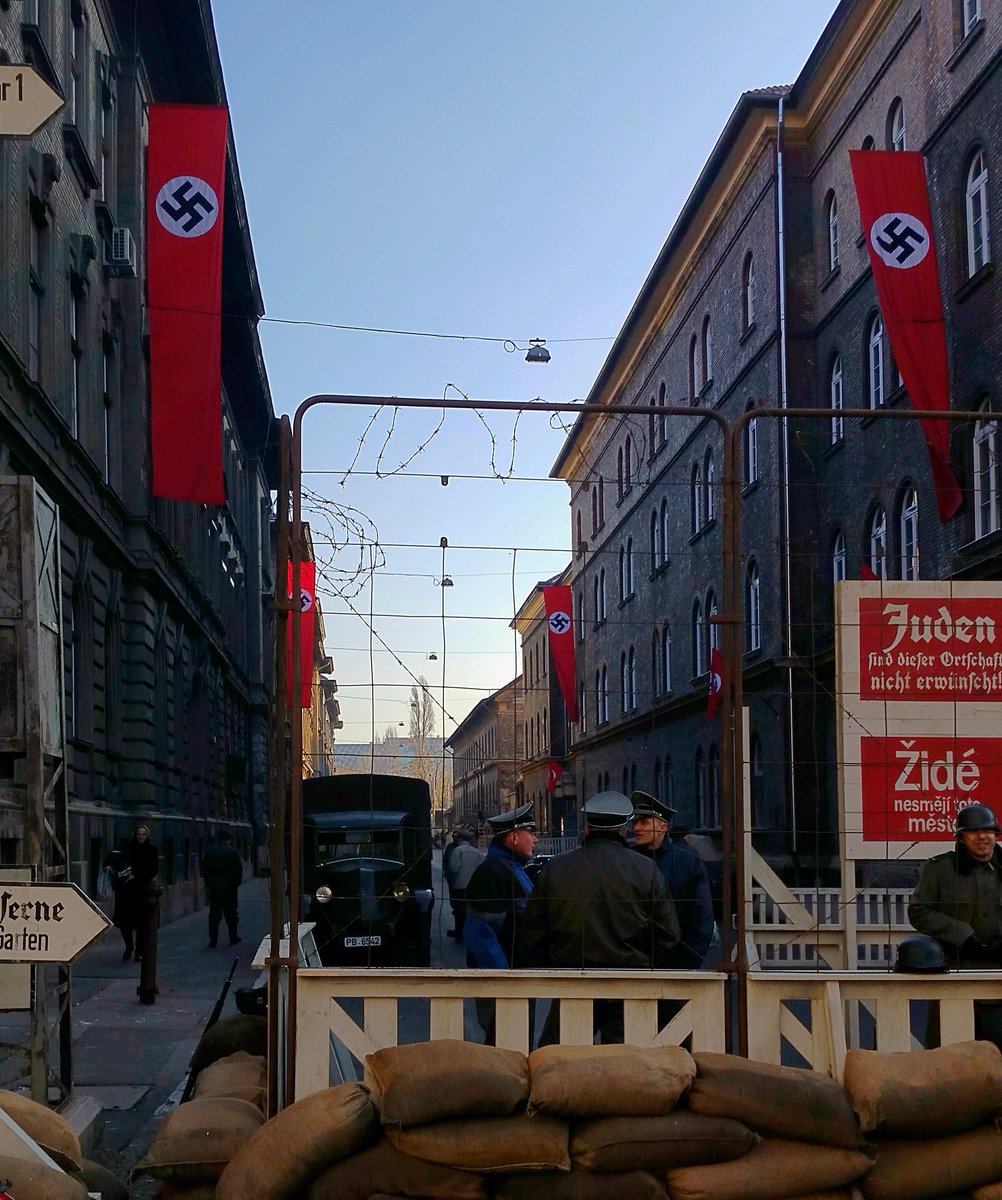E_Shots's tweet photo. There is a movie being filmed about Nazis in Budapest. I walked by the set before class. This was very crazy to see. https://t.co/x7x7d0VEKl