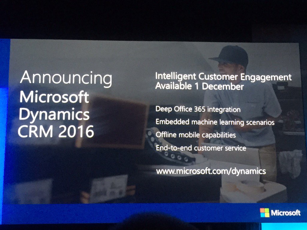 itelios's tweet image. Tomorrow, Microsoft will launch CRM 2016, with impressive machine learning capabilities! #MSFTConvergence #CRM