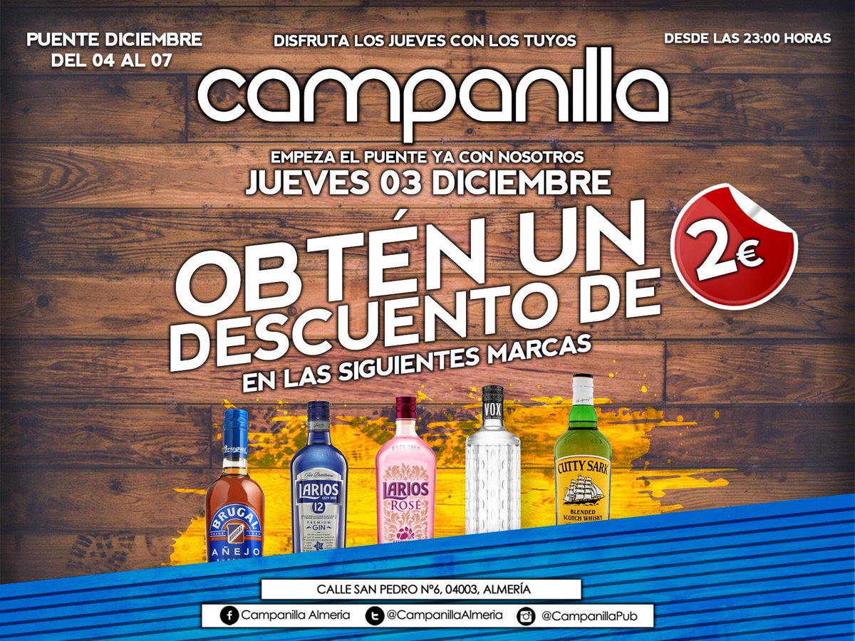 javisentis's tweet photo. Llega el puente de Diciembre a @Campanillapub cargado de eventos! https://t.co/gYLKDdIjlB