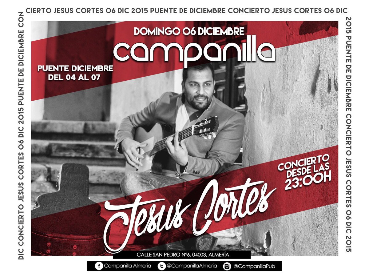 javisentis's tweet photo. Llega el puente de Diciembre a @Campanillapub cargado de eventos! https://t.co/gYLKDdIjlB