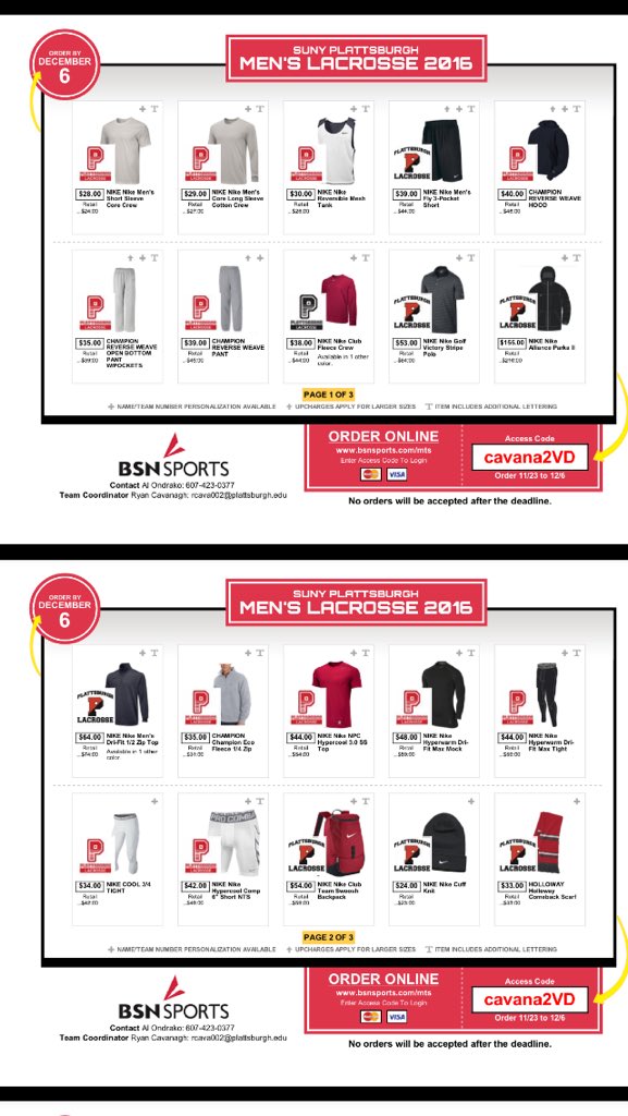 Plattsburgh_lax's tweet photo. One less reason to hangout with a #PlattsLax player, you can buy your own gear here! https://t.co/I3Yjrt5vz9
