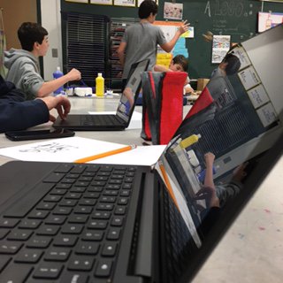 bmsart202's tweet photo. Corporate identity development is happening in room 202! #designthinking @bms_ri https://t.co/dXYsx2v1GW