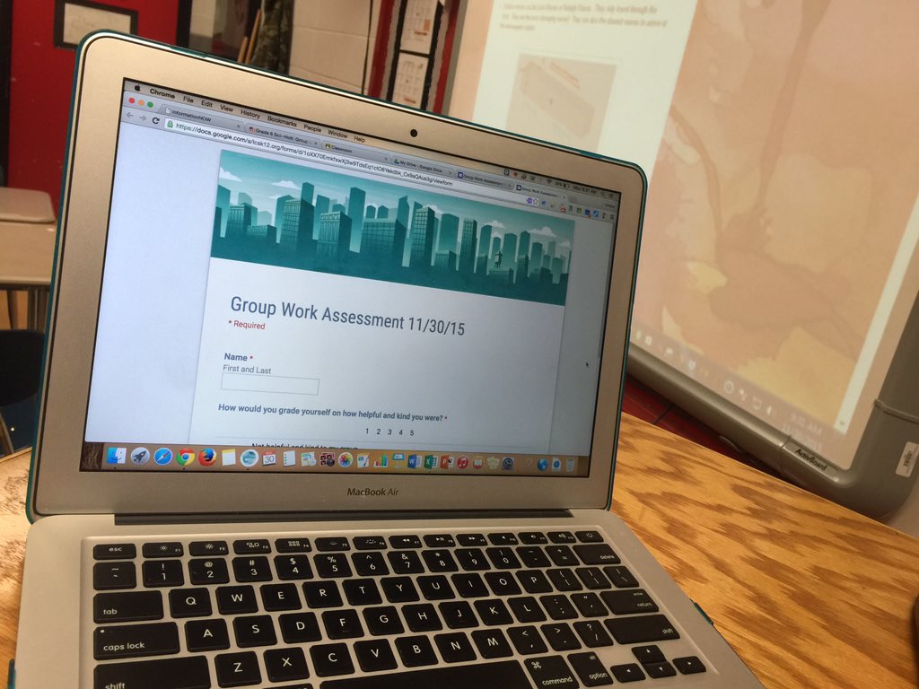 MrsTamaraHolt6's tweet photo. Self-assessing our group work with @googledocs and #GoogleForms! #EHSRedDevils @LCSforKids https://t.co/Vo2OoSzKyq