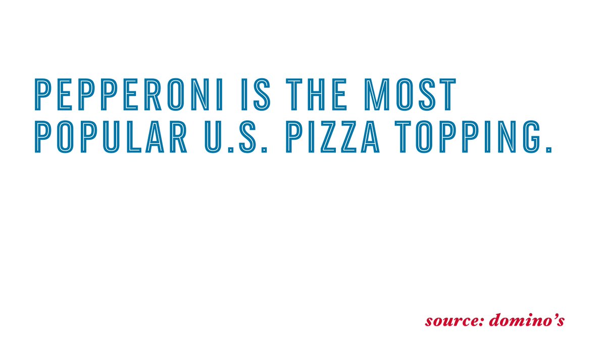 dominos's tweet photo. By far one of our favs. What’s yours?🍕🍕 #pizzafacts https://t.co/9TG2qenSgr