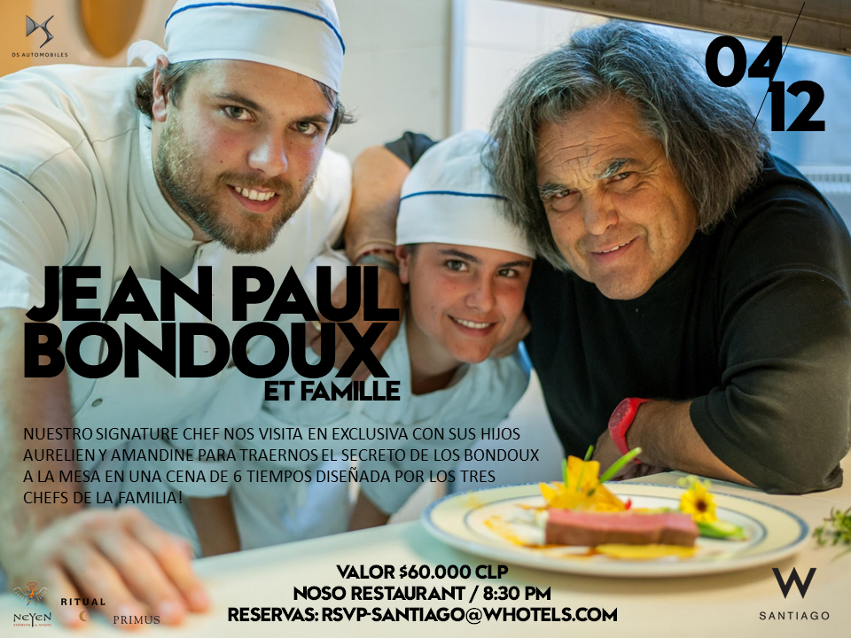WSantiagoHotel's tweet photo. Este Viernes DS Automobiles y W Santiago presentan Jean Paul Bondoux et famille junto a la Viña Veramonte. https://t.co/f1AnXwGsv1