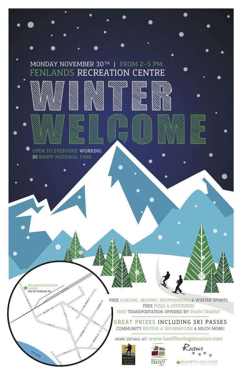 BanffHeritage's tweet photo. Today is the day #Banff! Head to #WinterWeclome at the Fenlands from 2-5 today! Take the free @roamtransit shuttle! https://t.co/5gI2k7w4SD