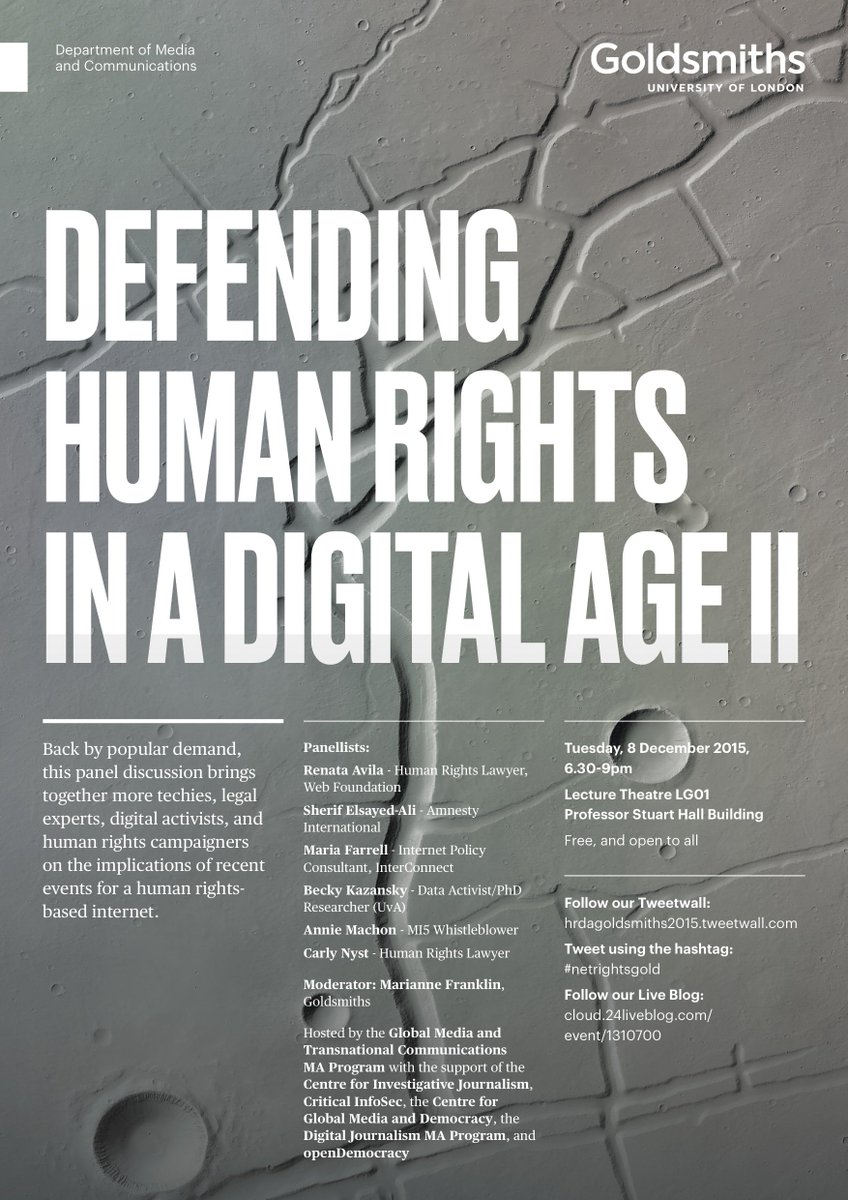 #netrightsGold gold.ac.uk/calendar/?id=9…  <a href="/GoldsmithsUoL/">Goldsmiths, University of London</a> <a href="/MediaComGold/">Media, Communications and Cultural Studies</a> Poster done pdq #CriticalInfoSec <a href="/delfinafdn/">Delfina Foundation</a>
