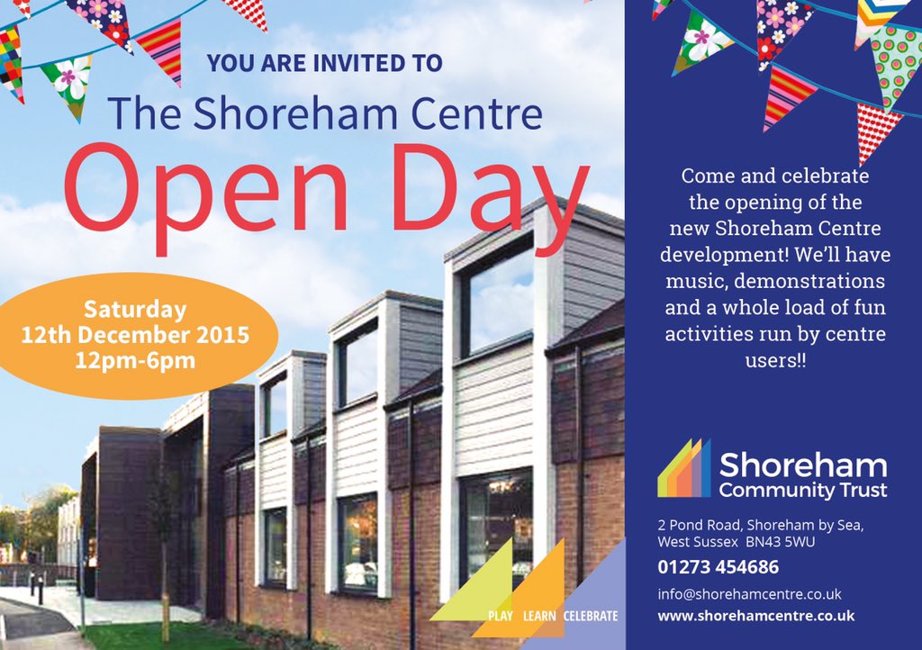 ShorehamCentre's tweet photo. Join us at the #official opening of @ShorehamCentre on Dec 12th at midday! #yourcommunity #shoreham https://t.co/ZkPihwlj1u