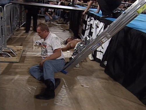 ECWHistory's tweet photo. Also on the show @TerryBrunk def @Szzandman in a Tables and Ladders match #ECWHistory https://t.co/AMWixitHC2