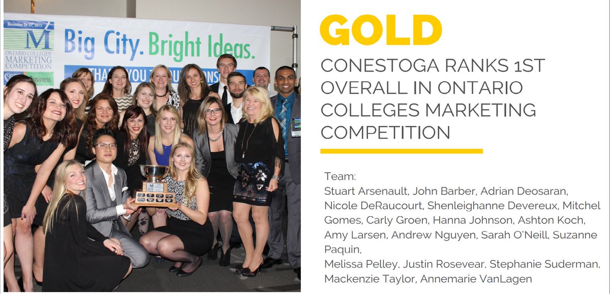reidinghistory's tweet photo. On Friday @ConestogaOCMC team made history taking home gold in #OCMC 2015 #conestogacollege #history Go Condors Go https://t.co/y3LPeYrW6V