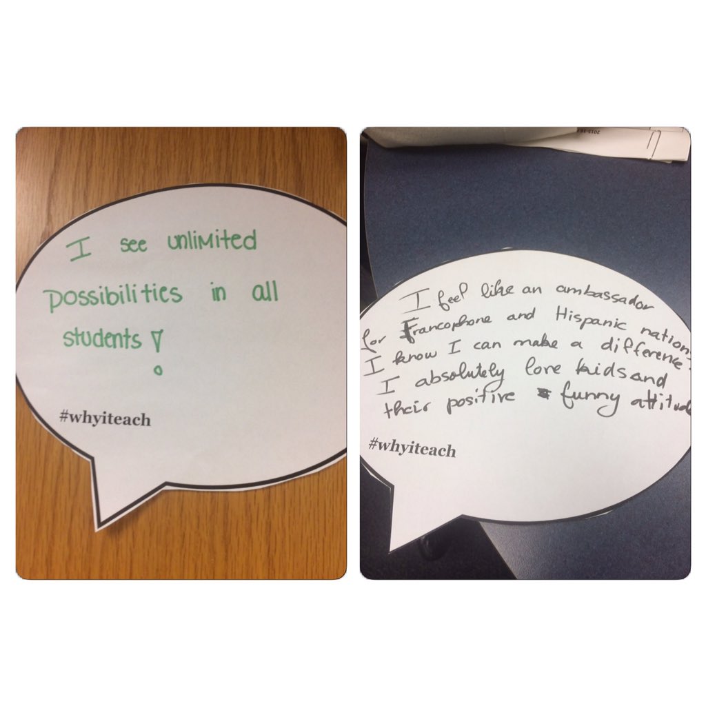 Wootton teachers sharing #whyiteach <a href="/WoottonStrong/">Doran's Army</a> <a href="/AElkassabany/">Amani Elkassabany</a>