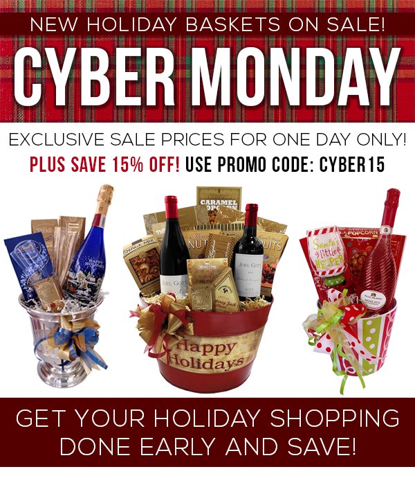 BuildABasketNJ's tweet photo. Happy Holidays! #CyberMonday Sale on New #Holiday Baskets! Plus, Save 15% Off with #CouponCode: Cyber15 https://t.co/J9thOzNPvC