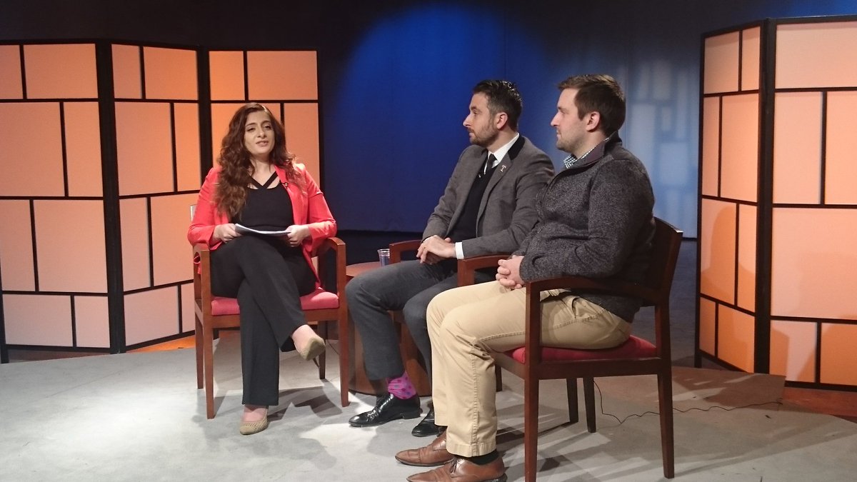 ABroaderViewTU's tweet photo. Raya Abdelaal speaks with Justin Williams and Ben Jones about creating safe environments for gay athletes. https://t.co/Zsx67xpojy