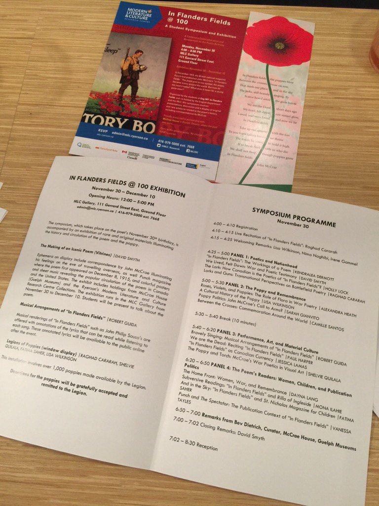 mose81's tweet photo. In Flanders Field @ 100 Exhibition: The Program! @Flanders_100 https://t.co/Iqjg9iSBch