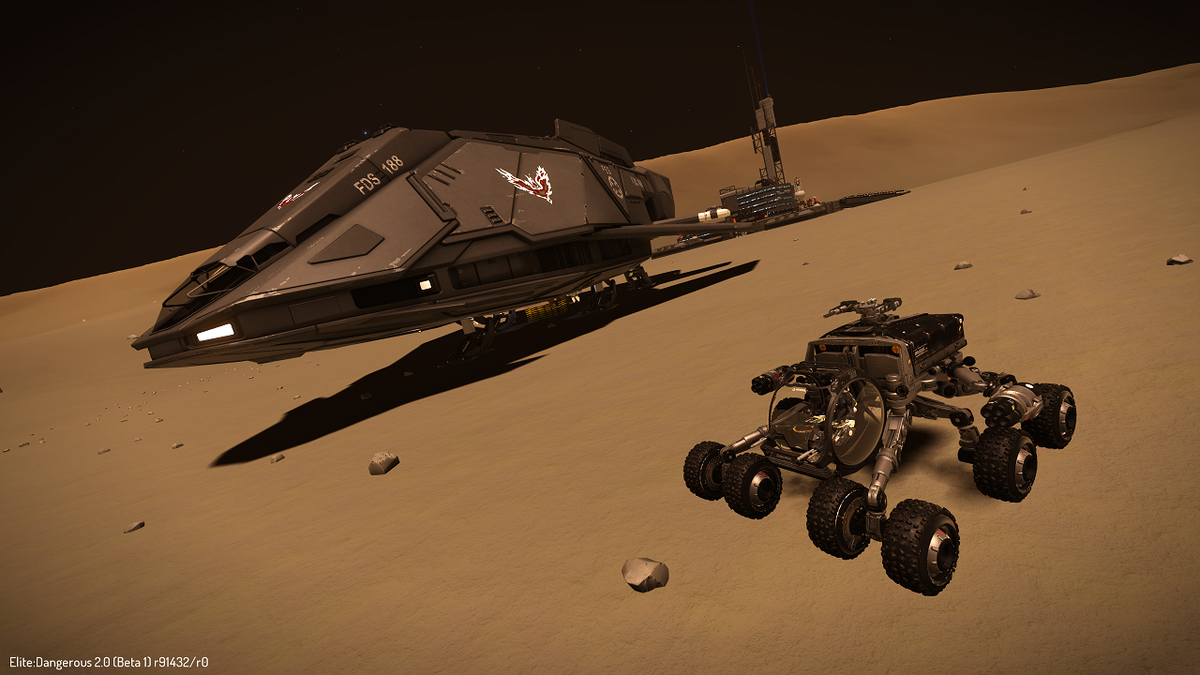 elanstreaming's tweet photo. The Beagle has landed!
#EliteDangerous #HorizonsBeta https://t.co/2T8FrY3tbJ