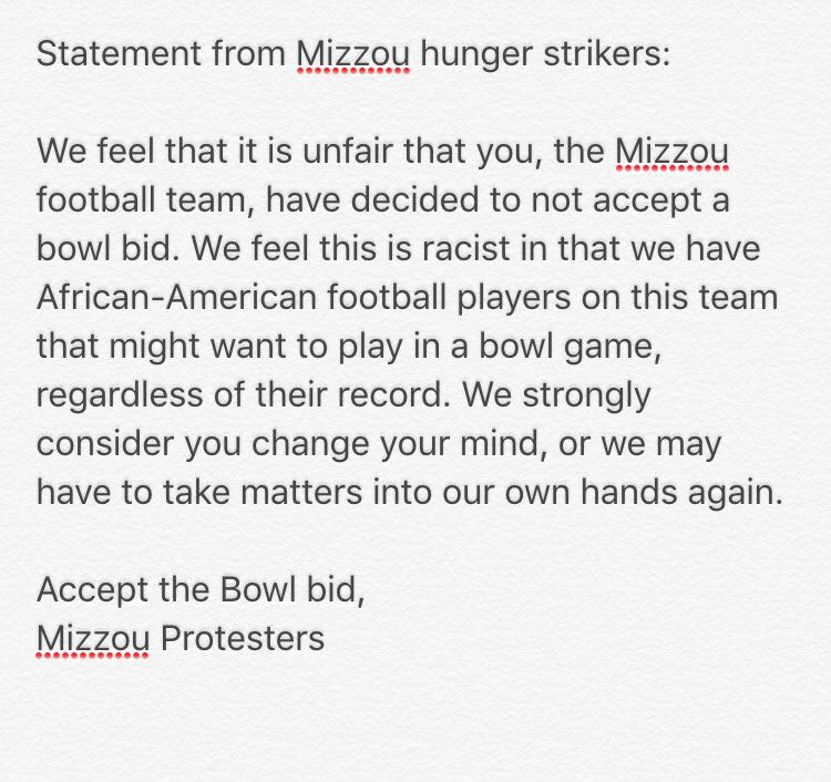 UFGatorsLogo's tweet photo. @ClayTravisBGID the protesters have released a statement https://t.co/pkWTnkc8ib