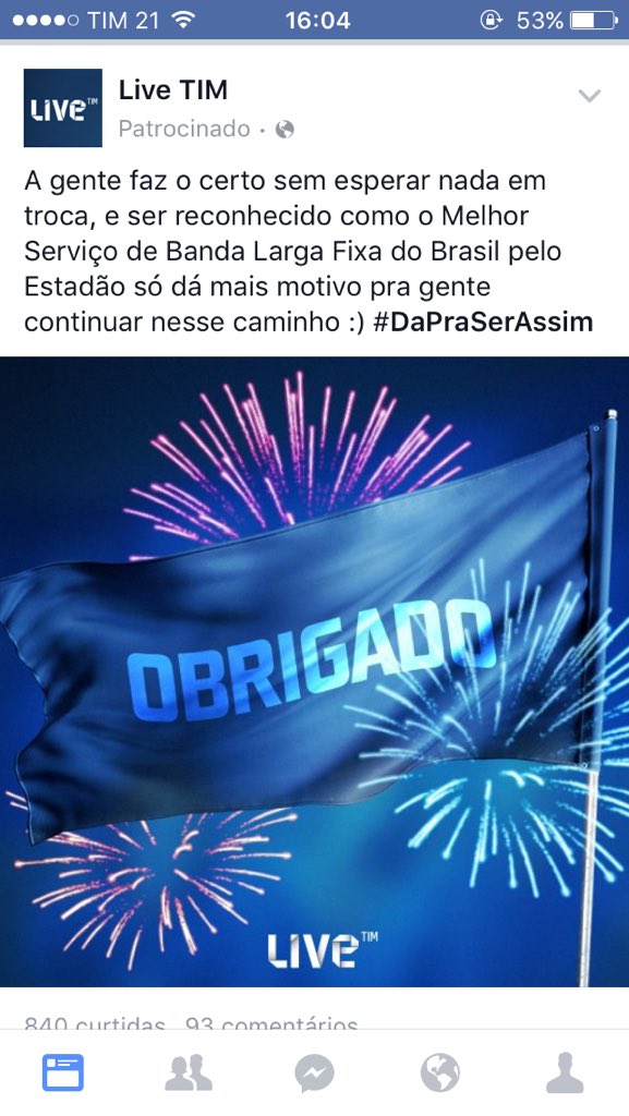 ramonxavi's tweet image. Não esperava menos da melhor internet do Brasil 
#dapraserassim #livetim