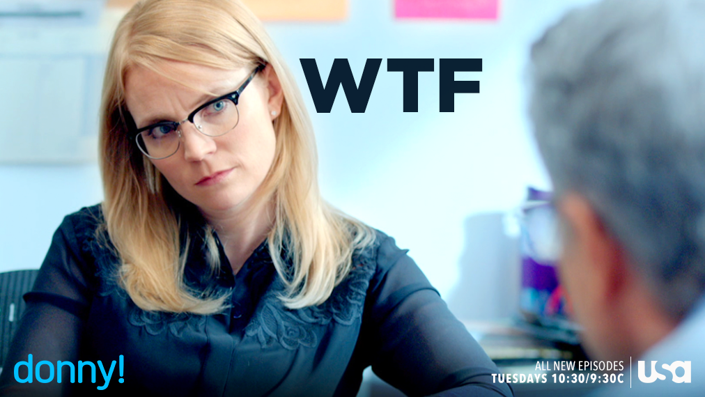 DaManDonny's tweet photo. Pam doesn't look happy with me LOL. #PamFace
See why TOMORROW in a new #DonnyOnUSA at 10:30/9:30c on @USA_Network. https://t.co/5zUPdUh2QM
