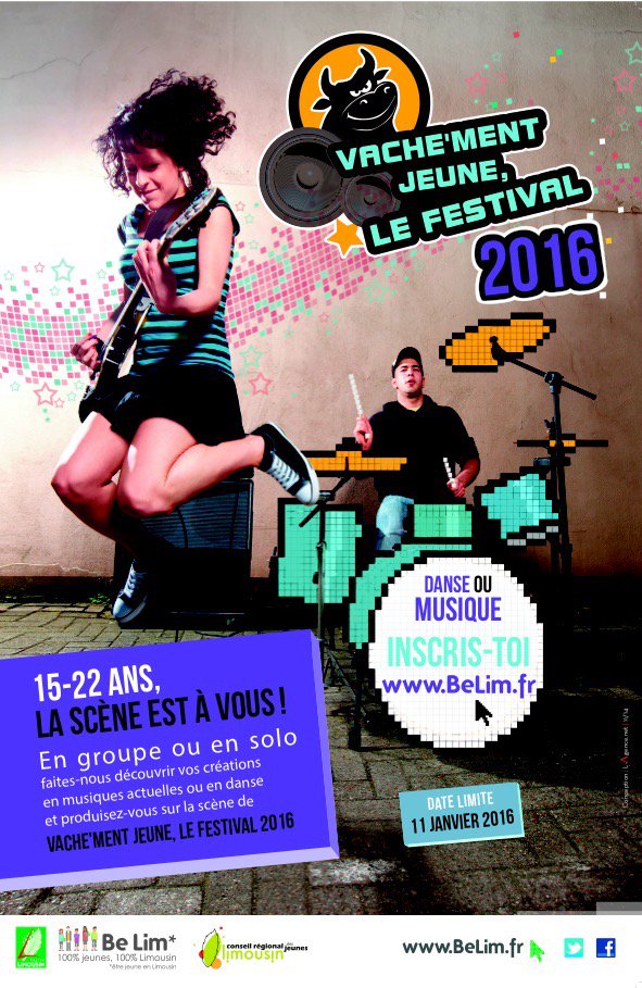 Si voulez vous passer à la #SdAGL vous pouvez aussi participer au festival Vache'ment Jeune ! <a href="/BeLim/">Be Lim</a> <a href="/RegionLimousin/">Région Limousin</a>