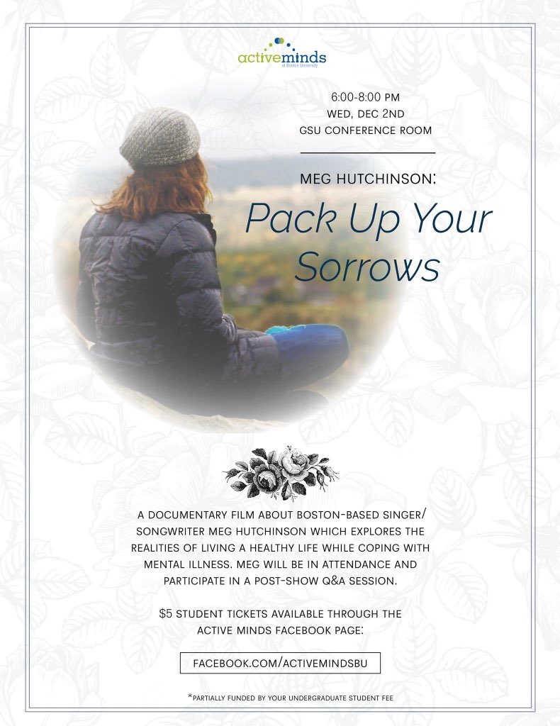 kaisastreams's tweet photo. Come see Meg Hutchinson at  @ActiveMindsBU's event on 12/2! #mentalhealth  https://t.co/flaVPSW2ei https://t.co/AeGChmIW2C