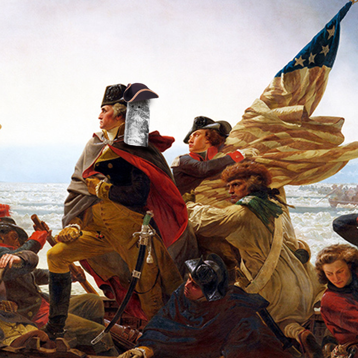 PintoTheBurrito's tweet photo. I come from a long line of leaders. Centuries ago, my ancestors crossed the Delaware River with George Washington! https://t.co/Jpyn1swcbc