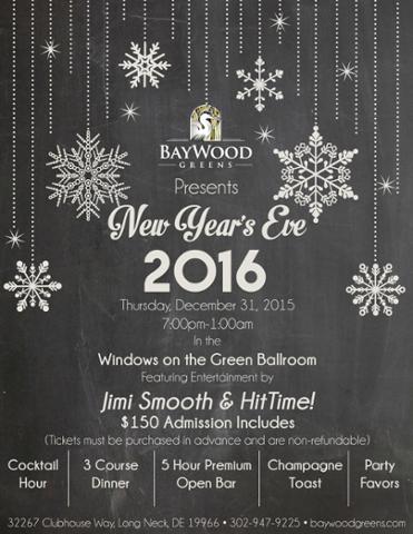 BaywoodClubRest's tweet photo. Party with us and Jimi Smooth &amp; HitTime this New Year's Eve in the Windows on the Green Ballroom! #NYE2016 https://t.co/uWI0AA3jBW