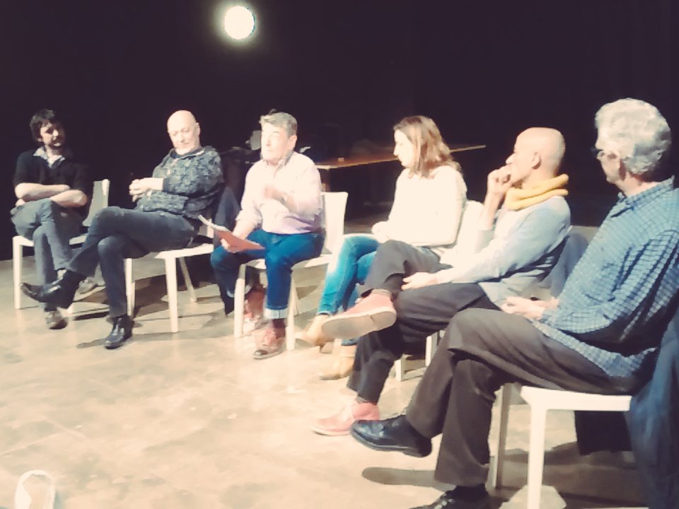 RuGarciaE's tweet photo. Un plaer estar amb grans noms del clown #MartiTorras @jordimvendrell #AlbaSarraute #Leandre @jordisagales de #VolRas https://t.co/q0MCa1UNhG