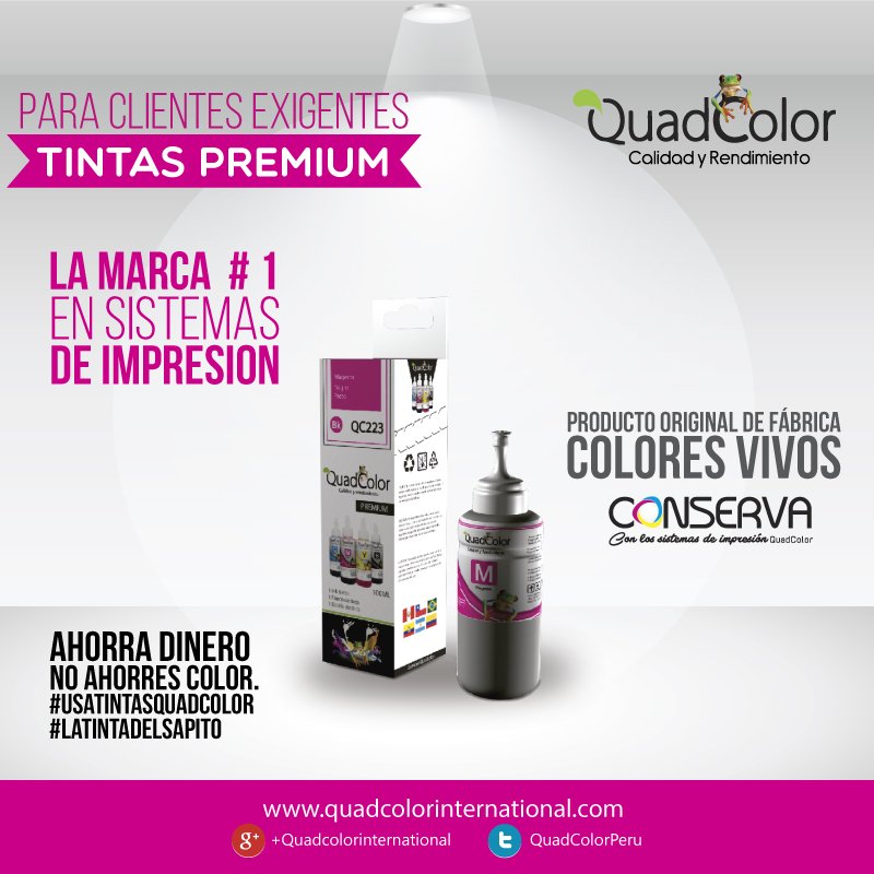 QuadColorQC's tweet photo. #Quadcolor
Tintas Premium
Colores Vivos
#ahorradinero #noahorrescolor https://t.co/fHYxTIv9eu