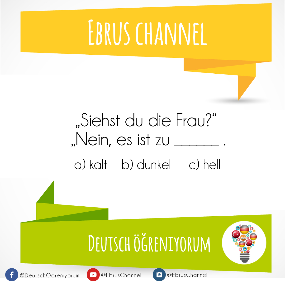 EbrusChannel's tweet photo. Kadını görüyor musun? 
Hayır çok karanlık.
Şimdi Almanca 🇩🇪 öğrenme zamanı!
#EbrusChannel #Deutsch #Almanca #ders https://t.co/8menekhNxa