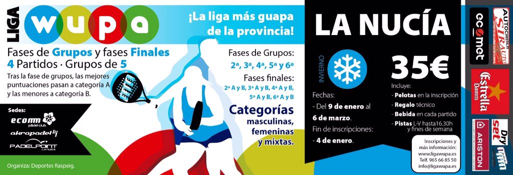 ligawapapadel's tweet photo. Queremos dar las gracias por todo apoyo recibido #ligawupa abre sus fronteras y nuevas sedes #wapers @LaNuciaSpain https://t.co/pVWRyAhZOn