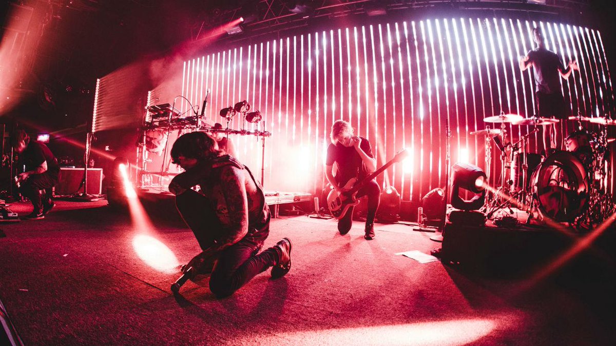 Vevo's tweet photo. Keep up with @bmthofficial as the Brit rock gods hit the tour circuit: https://t.co/ZE7ftp0vJx #TourExposed https://t.co/uZdlJfxKAG