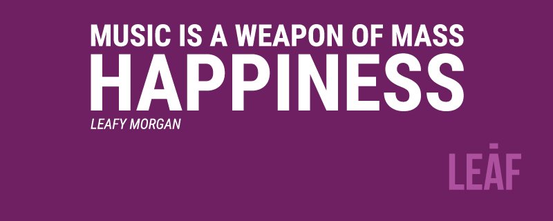 Dropping bombs made of songs, obliterating sadness everywhere! #musicmadesocial #leafmusic #happiness