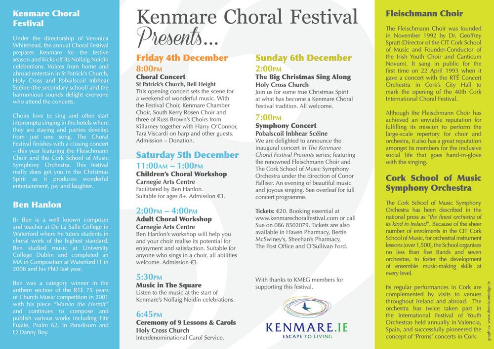 KenmareFestival's tweet photo. Check out the festival programme for this weekend's Kenmare Choral Festival! https://t.co/4NPXsb4gyk
