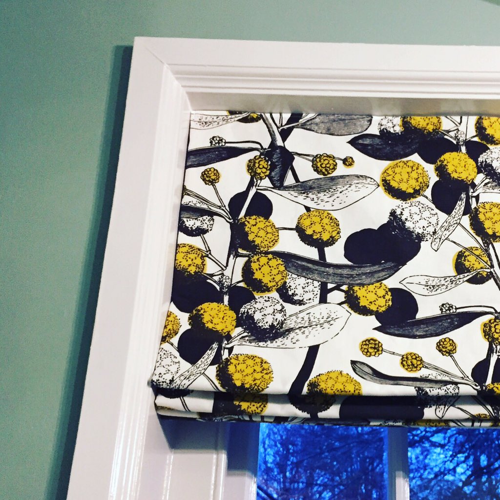 Yummy <a href="/Jen_Rowland/">Jen Rowland</a> fabric turned into blinds by <a href="/CoudreWorkroom/">Sewing</a> going up today <a href="/Burley_Manor/">Burley Manor</a> :) #interiordesign