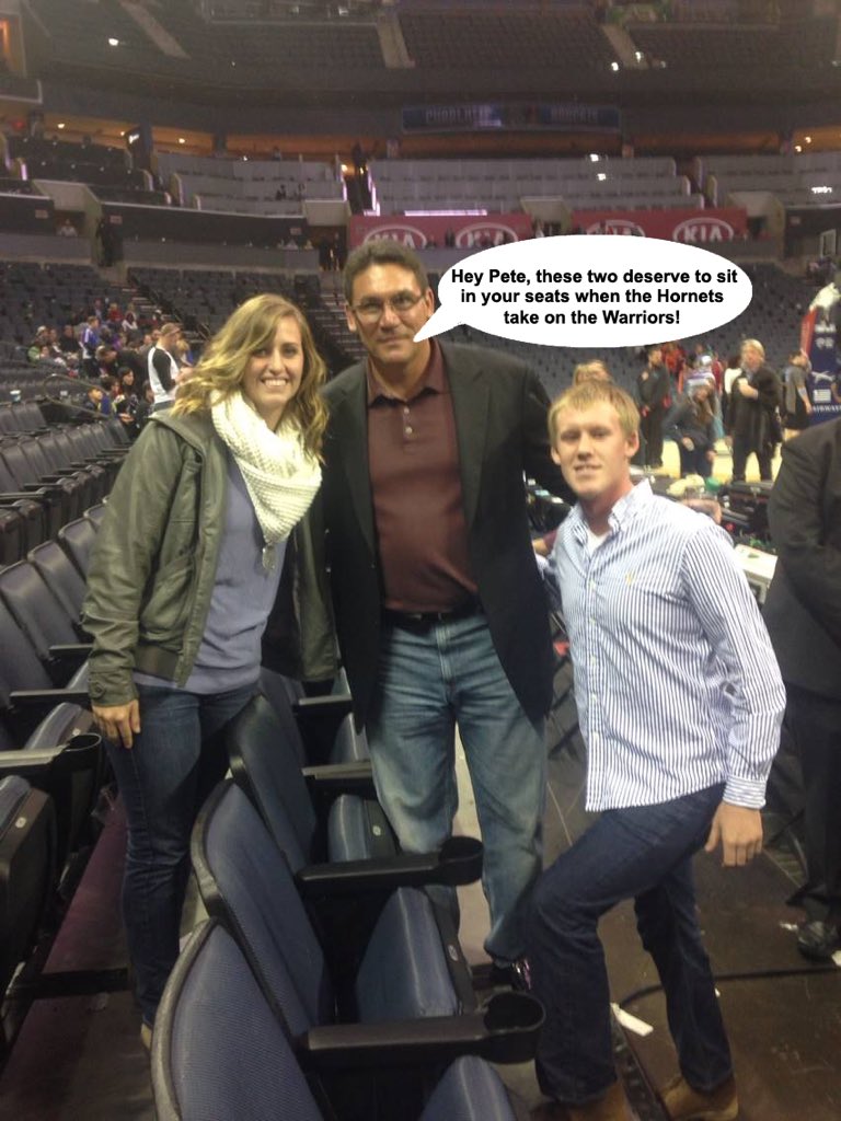 djnicenc's tweet photo. @PeteGuelli @hornets I agree with @RiverboatRonHC on this one Pete! #WinPetesSeats #GoHornets https://t.co/3NDgVW739Y