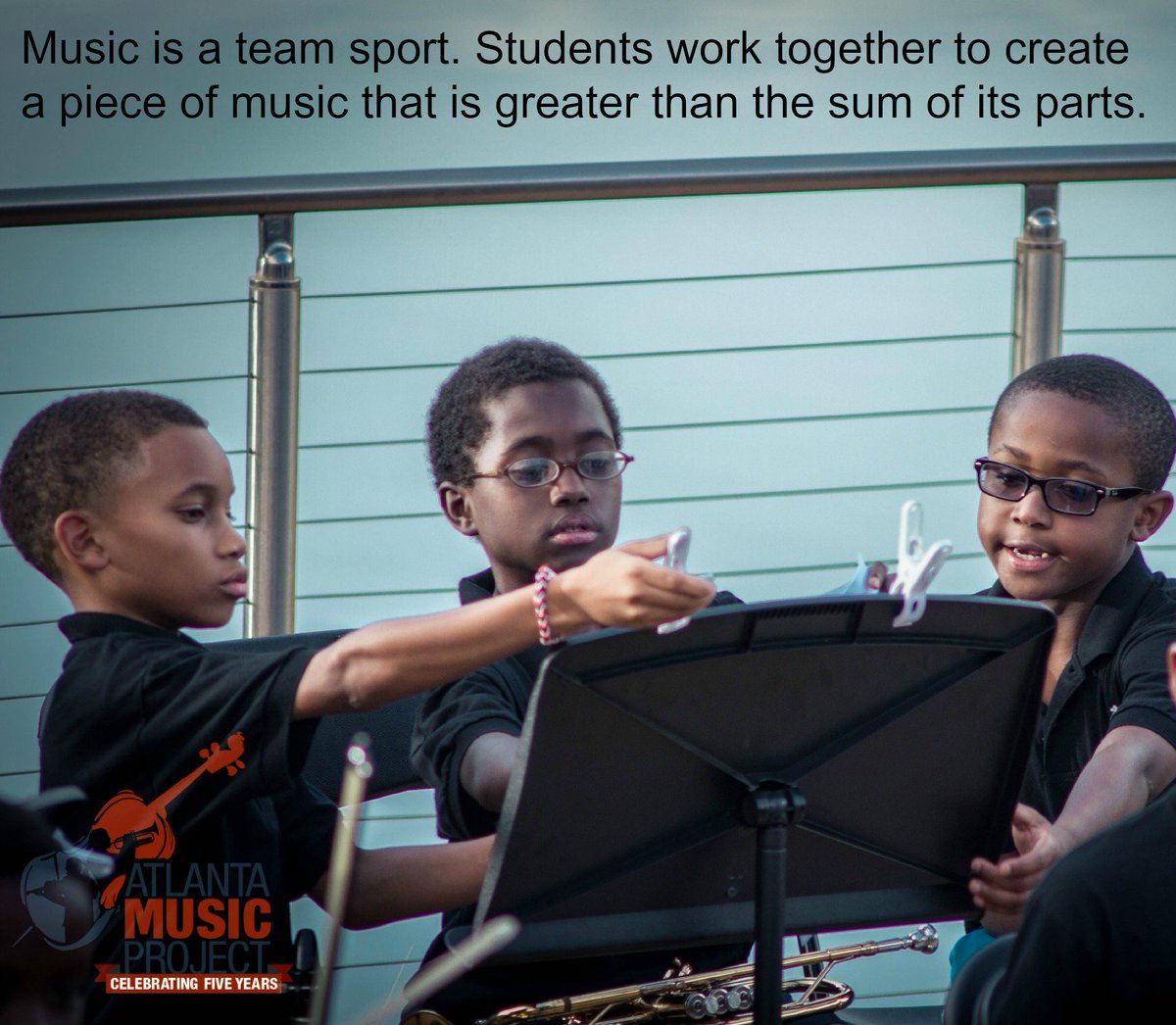 ATLmusicproject's tweet photo. Music is a team sport. #AMPFact #MusicforSocialChange #AMPATL #MusicEd https://t.co/V0VVhE3RR2
