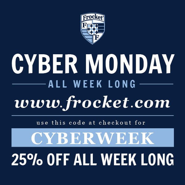 frocketfriday's tweet image. A little incentive to get you through the week.....CYBER MONDAY= CYBER WEEK Get 25% off all week with code CYBERWEEK