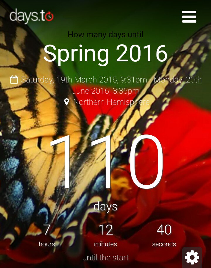 LasVegasLocally's tweet photo. The countdown begins... 110 days 'til #Spring2016. 😱 #TooColdAlready #VegasWeather https://t.co/25rimEZ56s