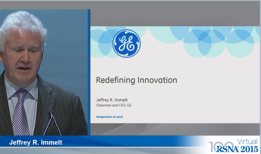 DrLoriBarr's tweet photo. #RSNA15  "We live a world of slow growth, volatility and populism." Immelt Are you embracing uncertainty? https://t.co/R0W4hCBxIK