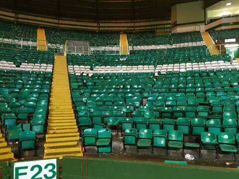 Awaydays23's tweet photo. Ajax destroy seats at Celtic last Thursday #AJAX https://t.co/4mhXta2OSd