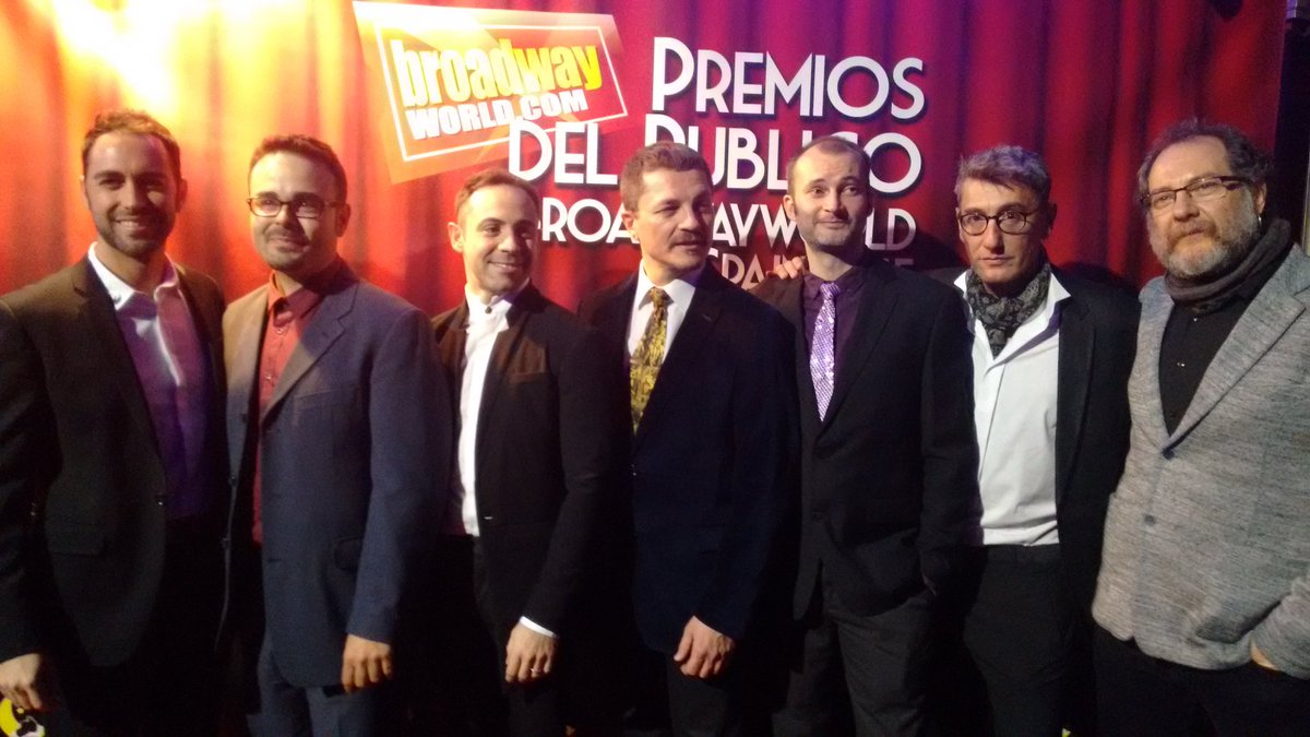 BWWSpain's tweet photo. El equipo artístico y creativo de @ExcitameMusical. ¿Cuántos premios se llevará hoy? #premiosbww https://t.co/SXbzHlHrkd