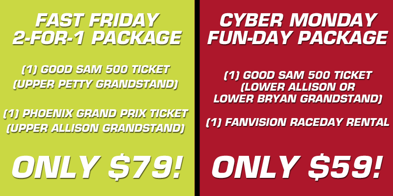 phoenixraceway's tweet photo. PIR NEWS: #BlackFriday &amp; #CyberMonday Special Offers Available Through End of Week

MORE >> https://t.co/JmSIvXYxN5 https://t.co/32TzaSama0