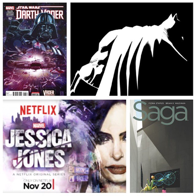 cb_seduction's tweet image. Join us for episode 8 of #comicbookseduction tomorrow! #saga #vaderdown #darkknight3 and more #JessicaJones!