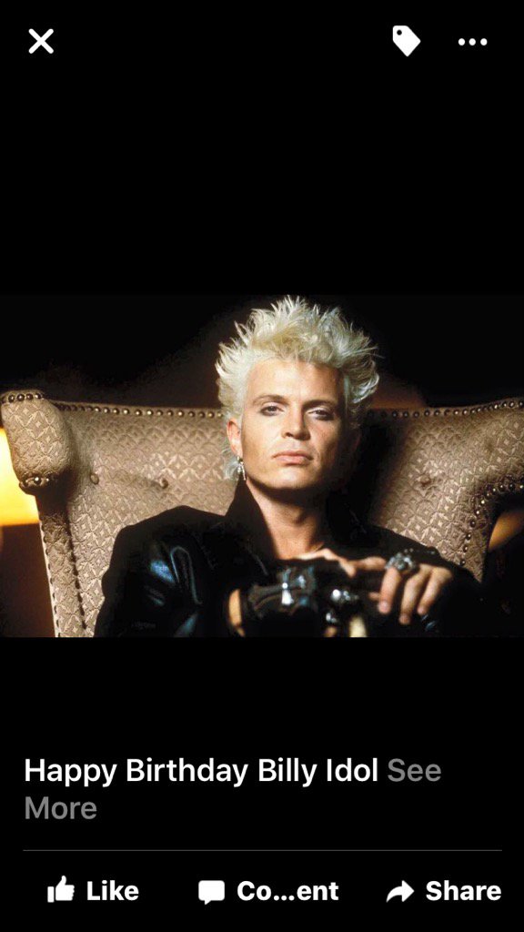 To the man that I rocked to my teenage years.  Happy Birthday Billy Idol 