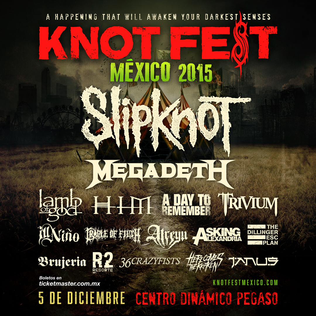 slipknot's tweet photo. Can't make it to @knotfestmexico this weekend? Listen to the @Spotify ​playlist here: https://t.co/RVhSZz0tDS https://t.co/FtDvfTx26Q