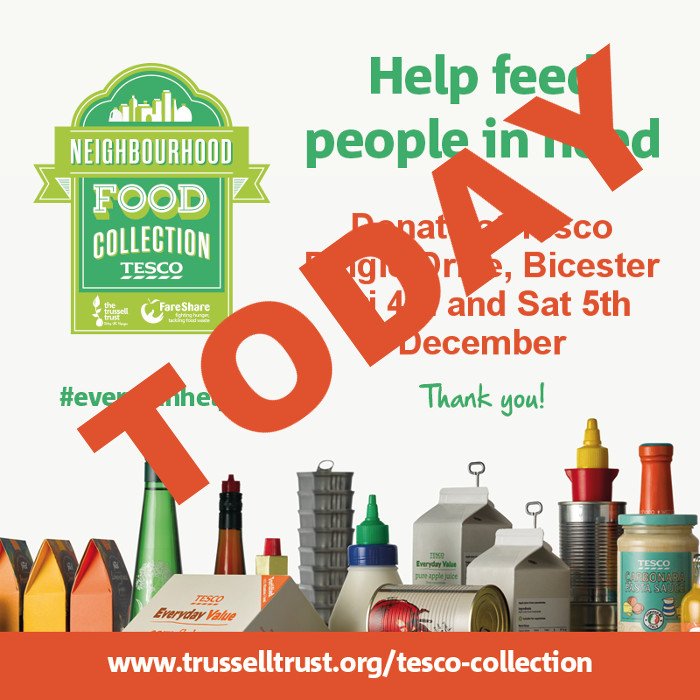 We're collecting today @ @tescobicester #Bicester 10-5, Pls come and say hi #everycanhelps bit.ly/1NP6EyU