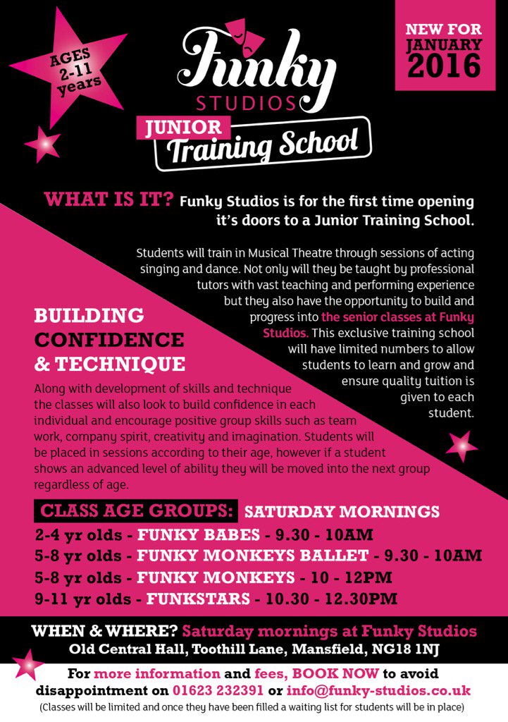 Funky_Studios's tweet image. Excited to announce the all new FUNKY JUNIOR TRAINING SCHOOL Opening this January 2016!!! #funkyfuture