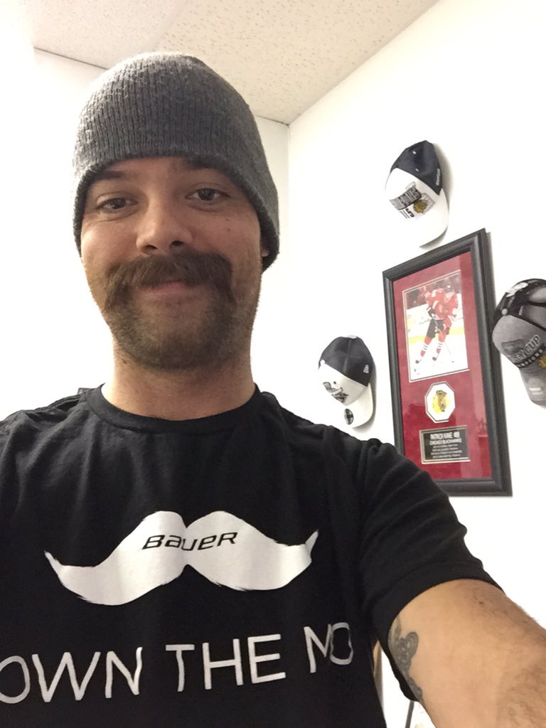 adamzthree's tweet photo. @BauerHockey Last day of Movember. It was a success! #ownthemo https://t.co/ohh5YVtEzq
