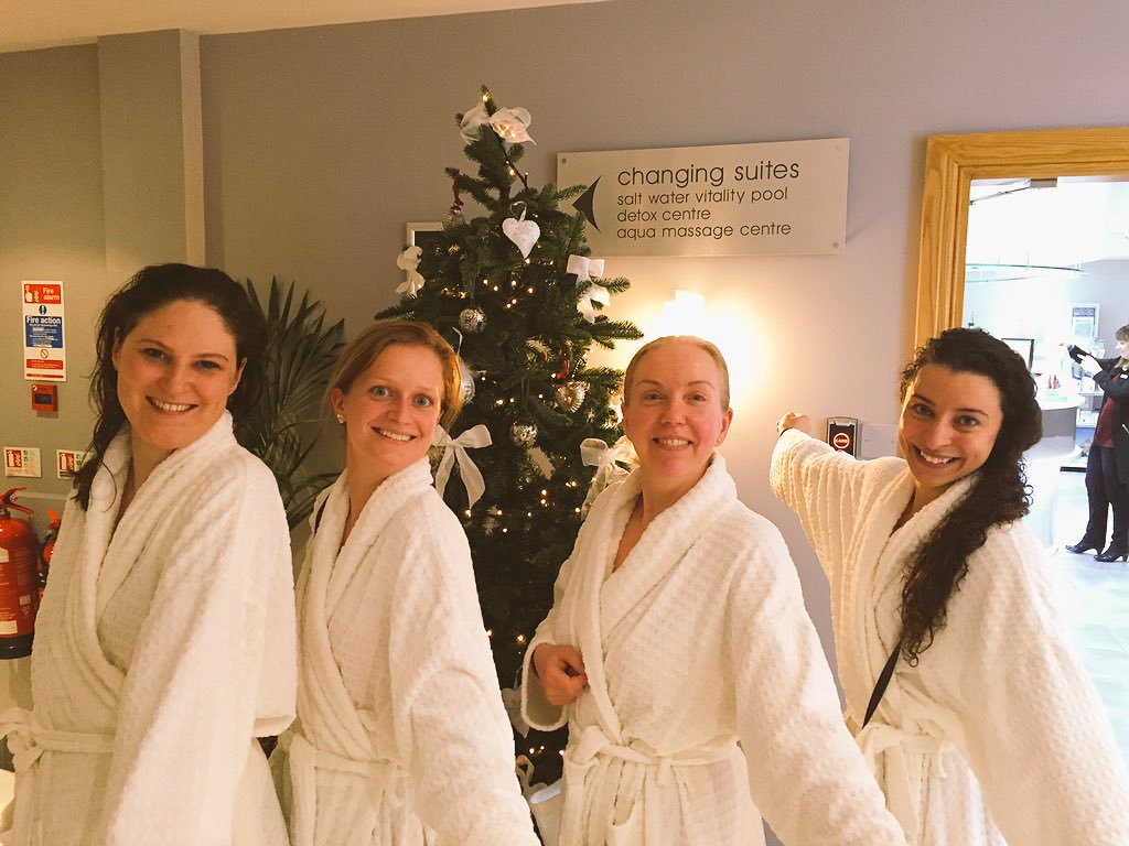 ClaireWildSop's tweet image. Musicians day off! #SpaJoy #R&amp;amp;R @elena_cobb @emmydestinova #PetraMilarová @MerciaEnsemble